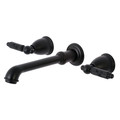 Georgian KS7120GL Two-Handle Wall Mount Bathroom Faucet KS7120GL